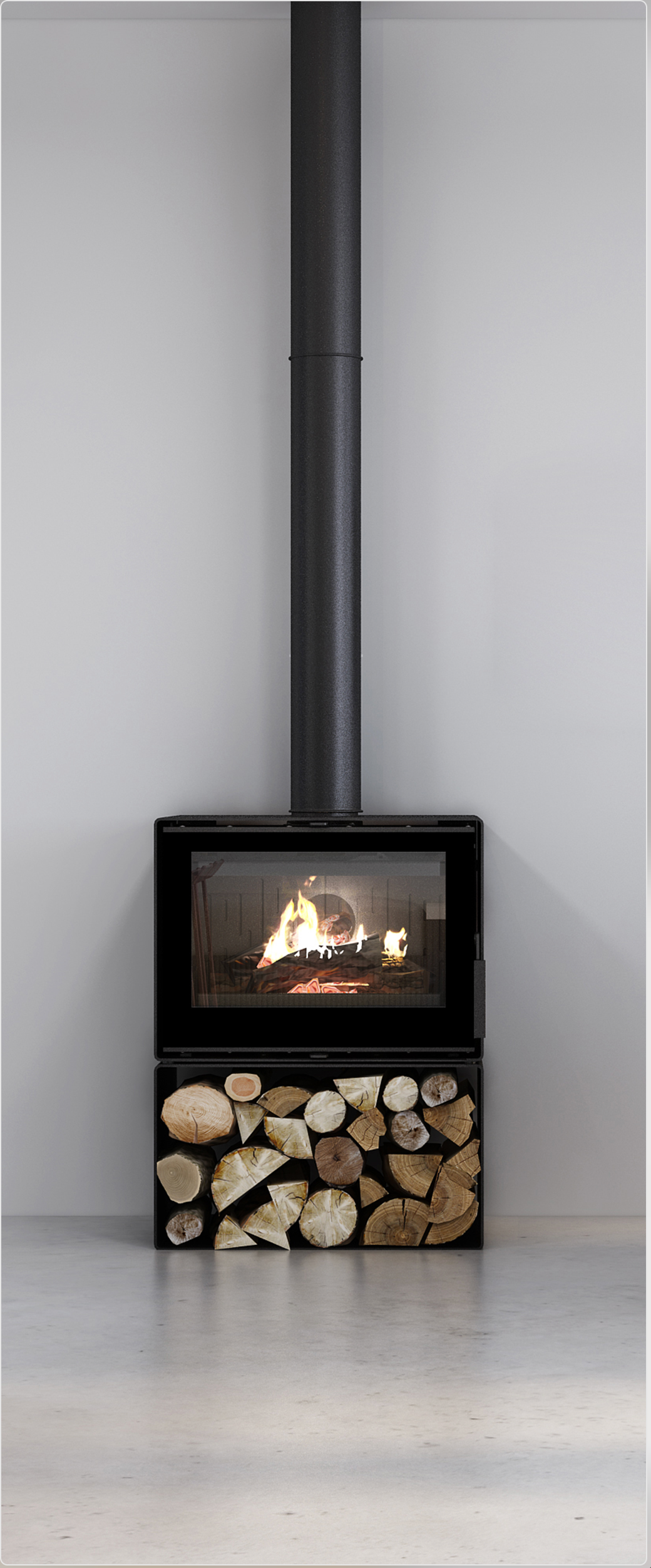 Visionline Phoenix Freestanding Wood Heater - Unit only