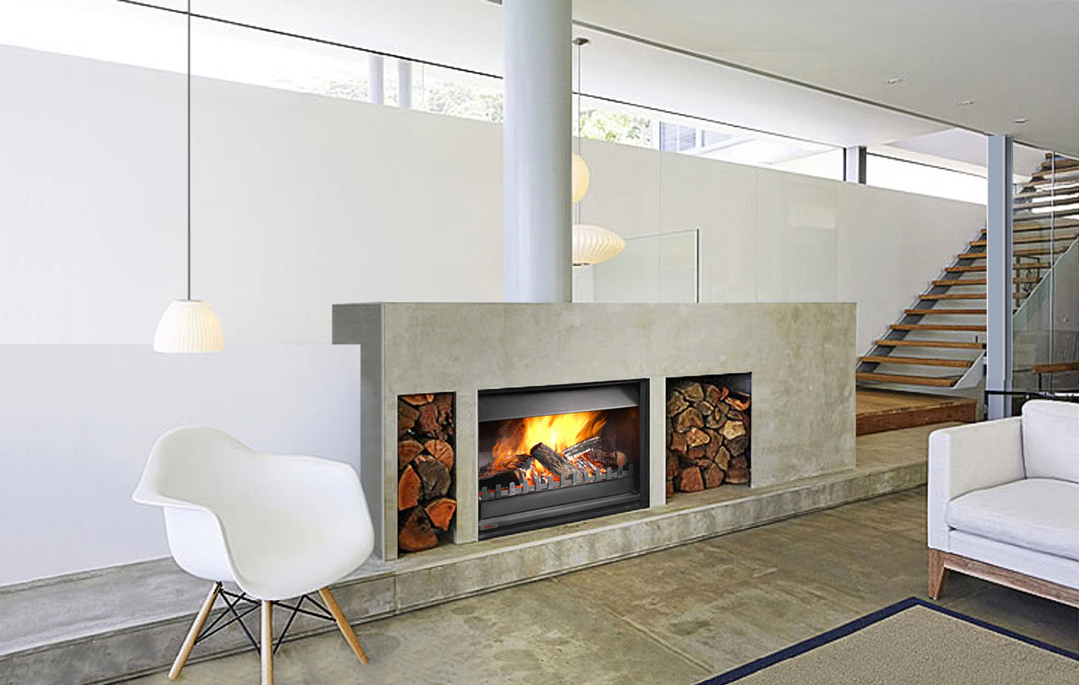 Jetmaster Inbuilt Single Sided Open Fireplace