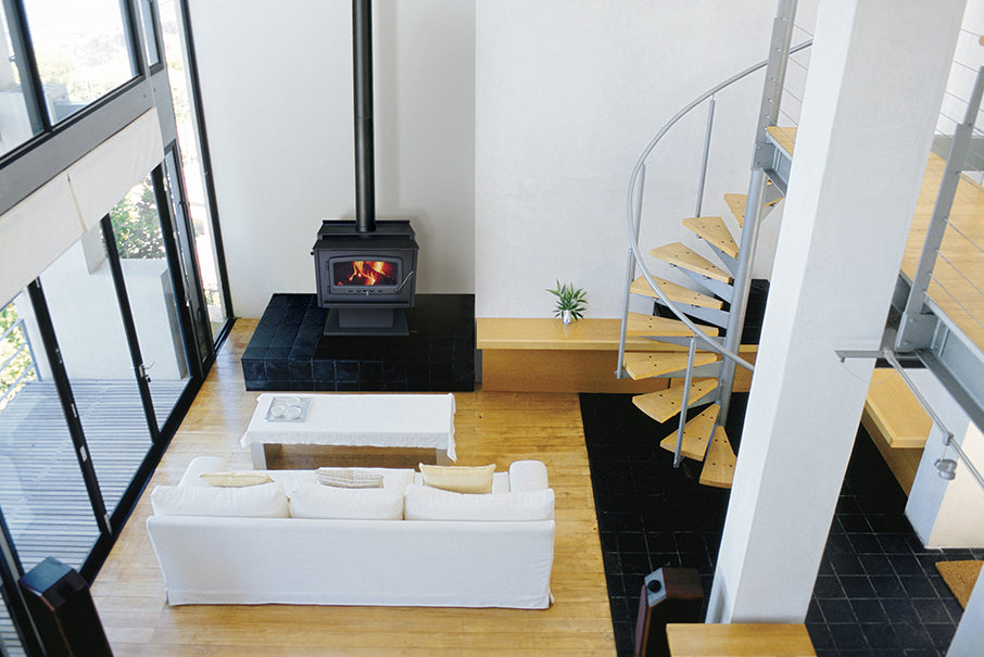 Nectre Mega on Pedestal Freestanding Wood Heater