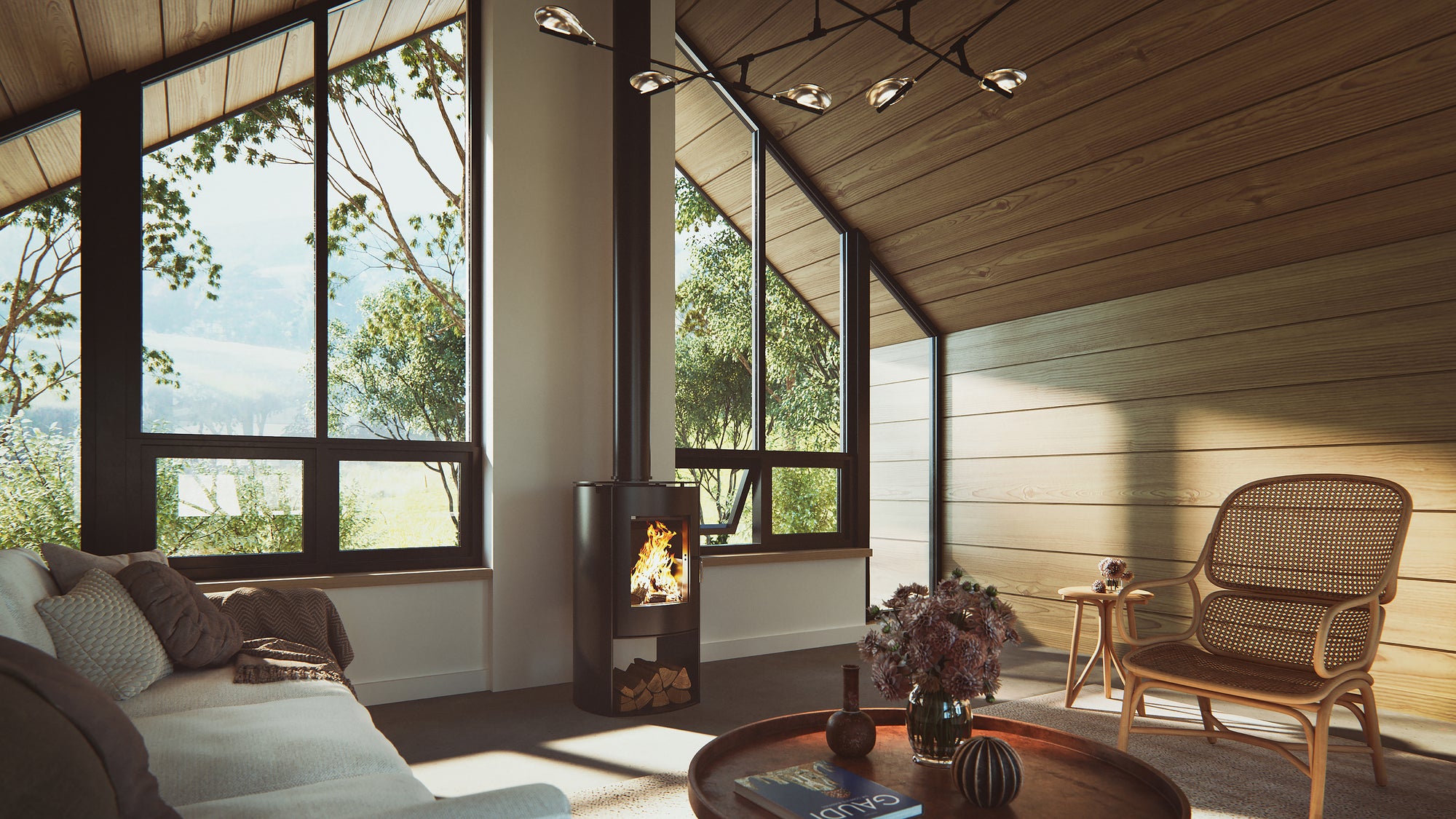 Nectre N60 Curved Freestanding Wood Heater